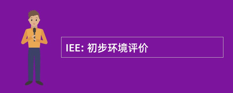 IEE: 初步环境评价