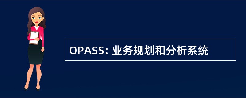 OPASS: 业务规划和分析系统