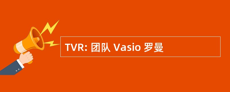 TVR: 团队 Vasio 罗曼