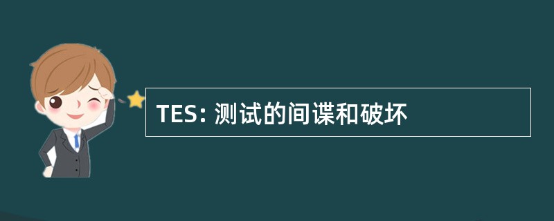 TES: 测试的间谍和破坏