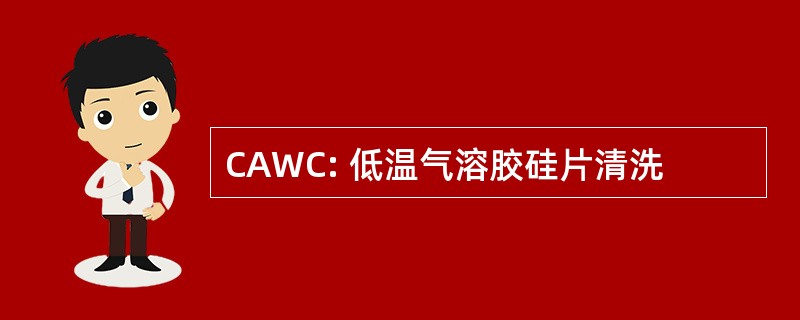 CAWC: 低温气溶胶硅片清洗