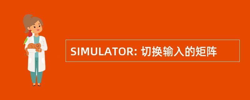 SIMULATOR: 切换输入的矩阵