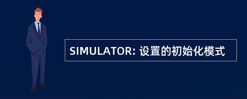 SIMULATOR: 设置的初始化模式