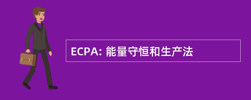 ECPA: 能量守恒和生产法