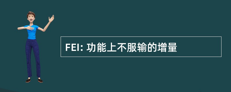 FEI: 功能上不服输的增量