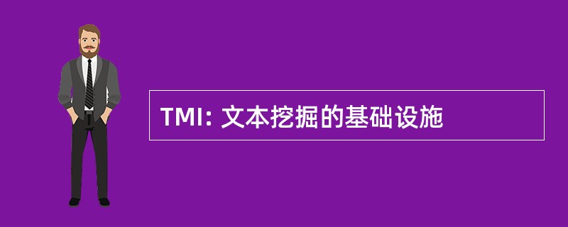 TMI: 文本挖掘的基础设施