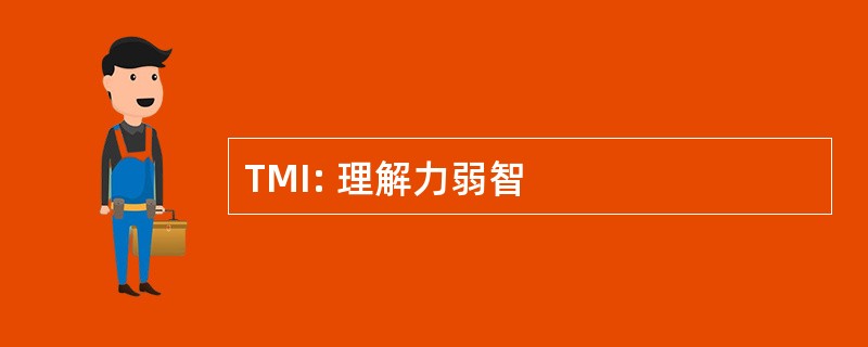 TMI: 理解力弱智