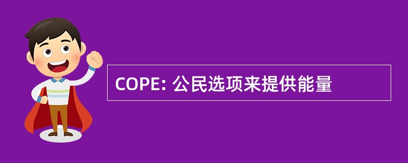 COPE: 公民选项来提供能量