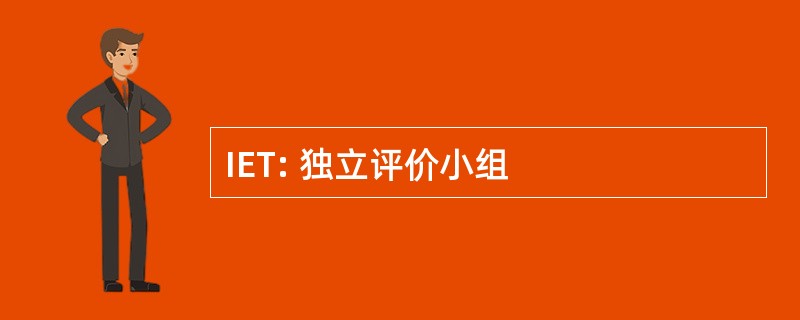 IET: 独立评价小组