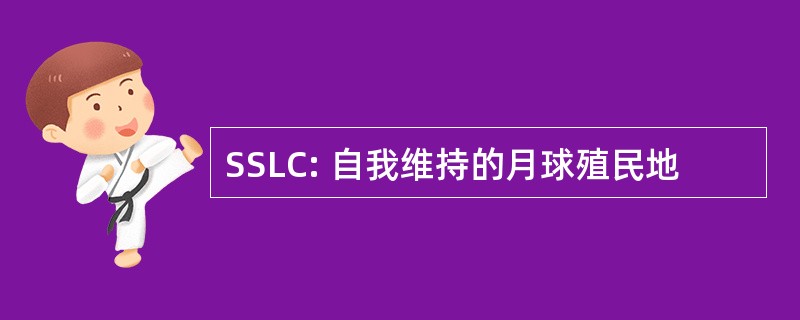 SSLC: 自我维持的月球殖民地