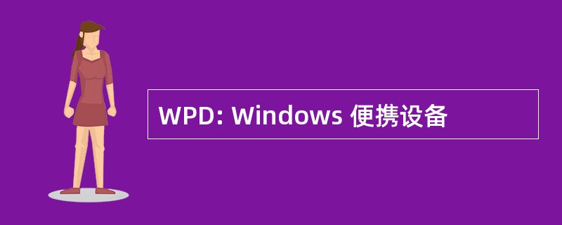 WPD: Windows 便携设备