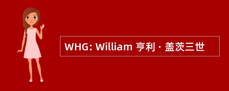 WHG: William 亨利 · 盖茨三世