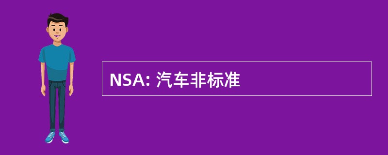 NSA: 汽车非标准