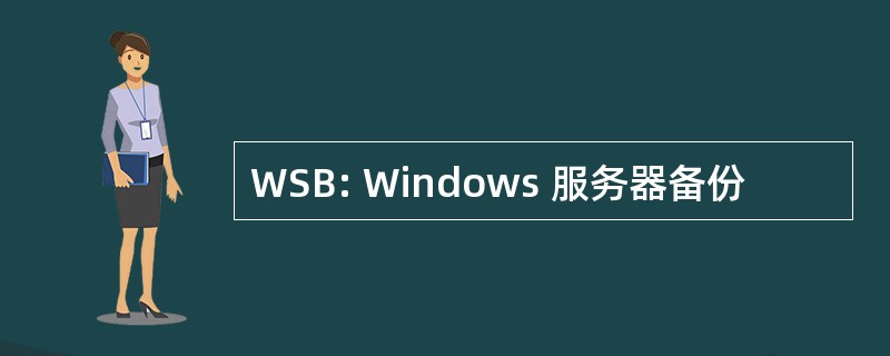 WSB: Windows 服务器备份