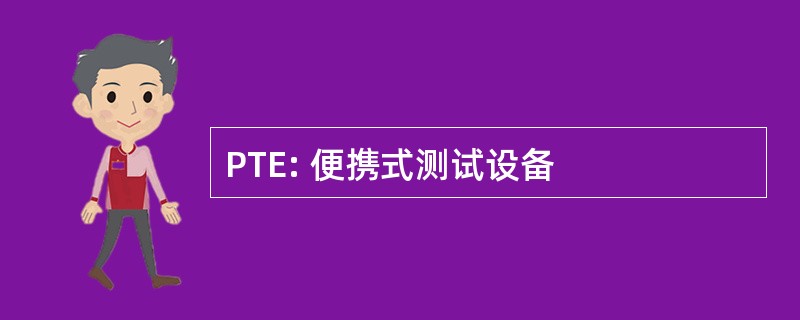 PTE: 便携式测试设备