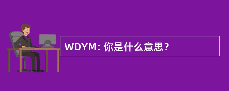 WDYM: 你是什么意思？