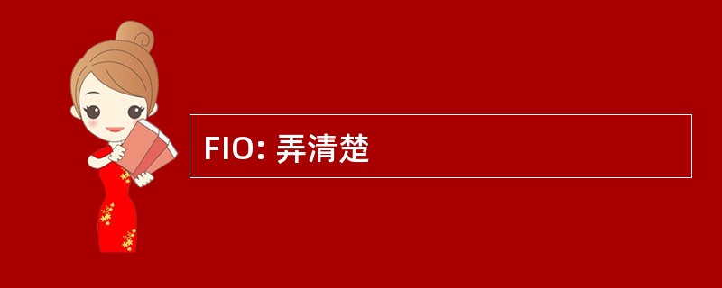 FIO: 弄清楚