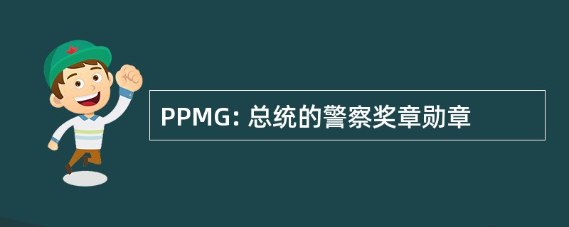 PPMG: 总统的警察奖章勋章