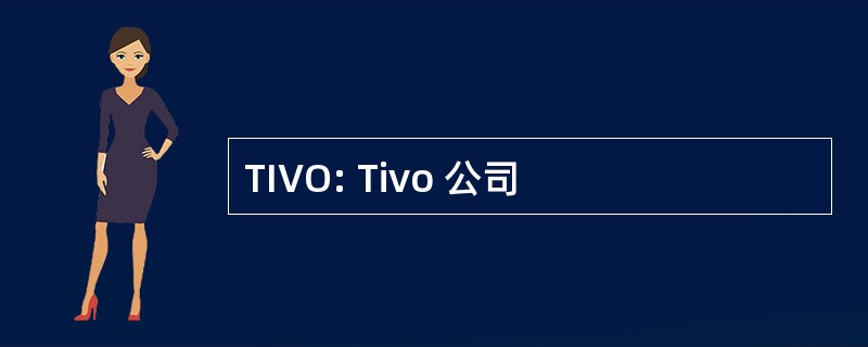 TIVO: Tivo 公司