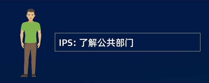 IPS: 了解公共部门