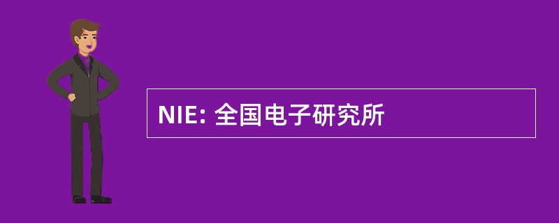 NIE: 全国电子研究所