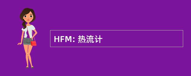 HFM: 热流计