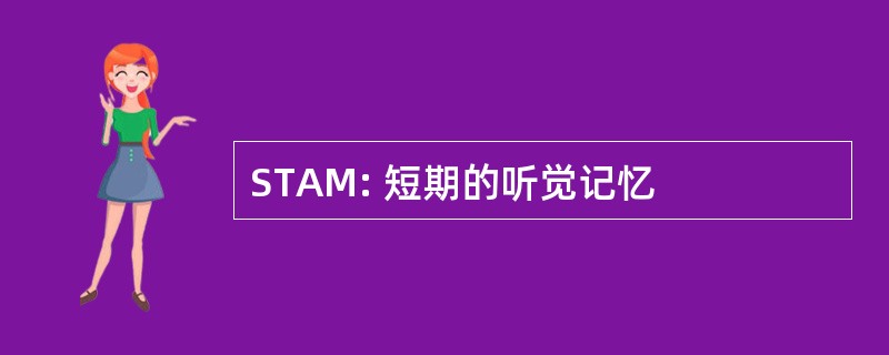 STAM: 短期的听觉记忆