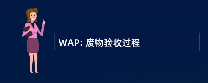 WAP: 废物验收过程