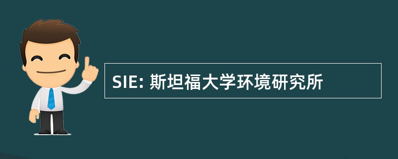 SIE: 斯坦福大学环境研究所