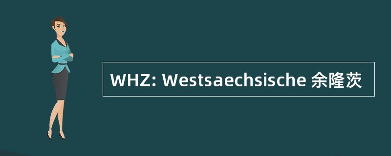 WHZ: Westsaechsische 余隆茨