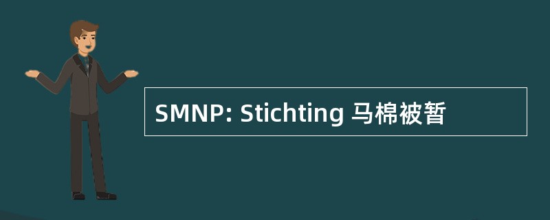 SMNP: Stichting 马棉被暂