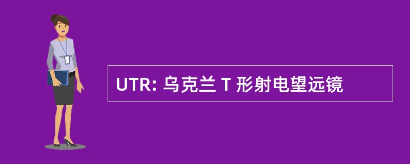 UTR: 乌克兰 T 形射电望远镜