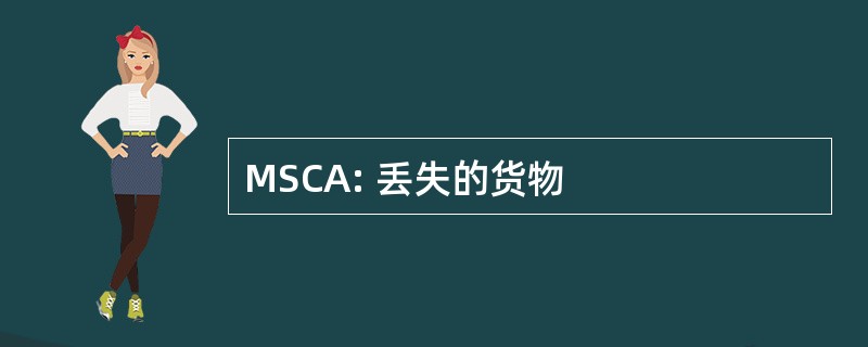 MSCA: 丢失的货物