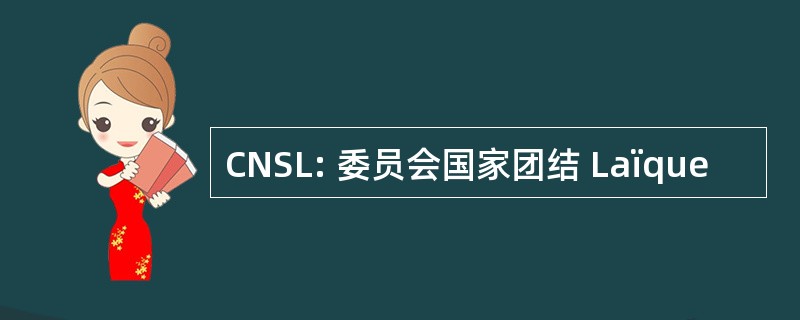 CNSL: 委员会国家团结 Laïque