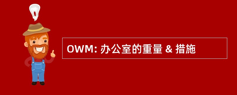 OWM: 办公室的重量 & 措施