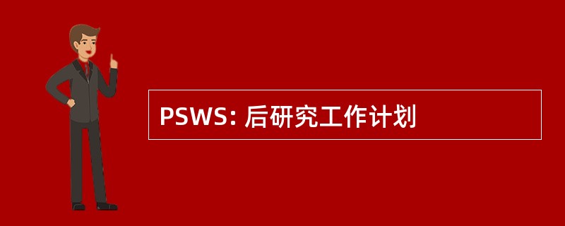 PSWS: 后研究工作计划