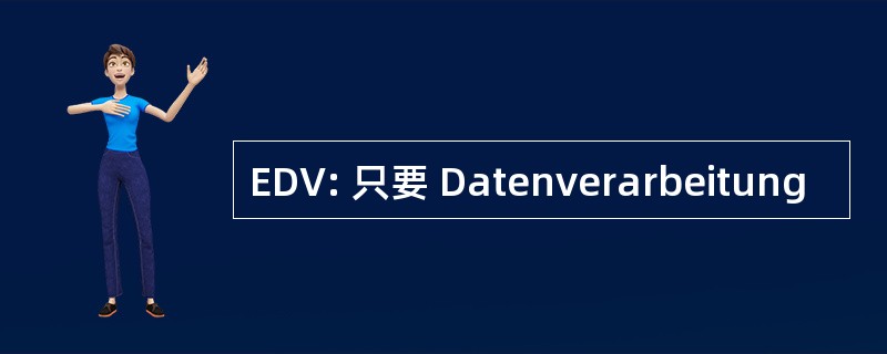 EDV: 只要 Datenverarbeitung