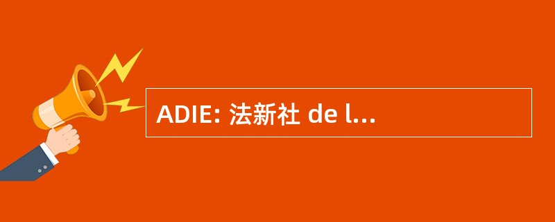 ADIE: 法新社 de l&#039;Informatique de 法