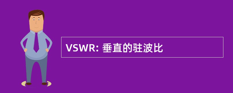 VSWR: 垂直的驻波比