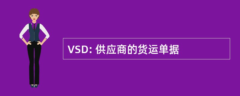 VSD: 供应商的货运单据