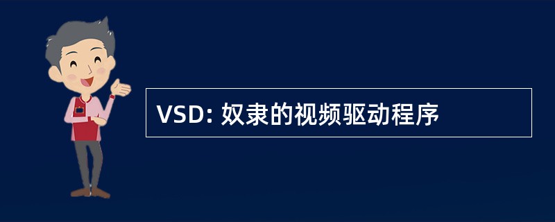 VSD: 奴隶的视频驱动程序