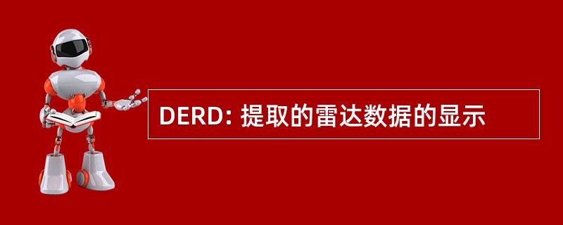 DERD: 提取的雷达数据的显示