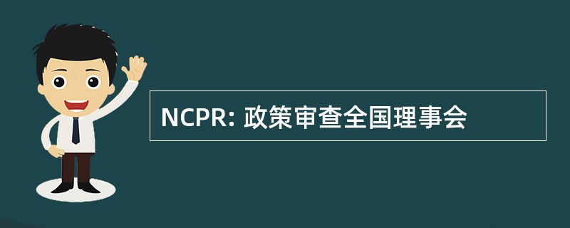 NCPR: 政策审查全国理事会