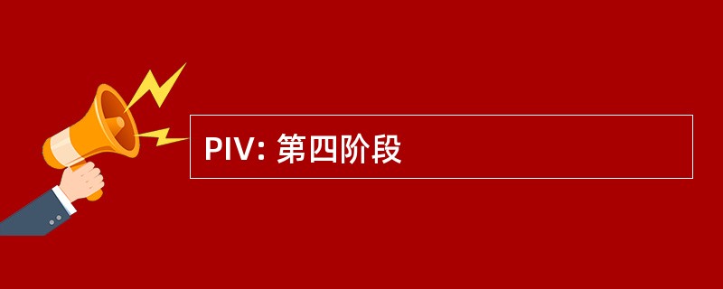 PIV: 第四阶段