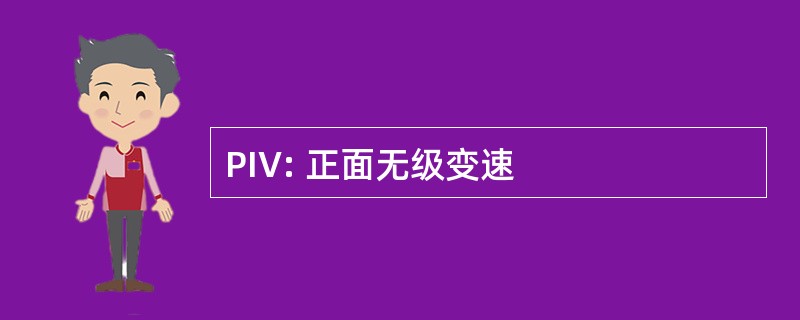 PIV: 正面无级变速