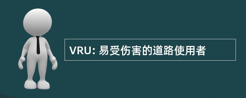 VRU: 易受伤害的道路使用者