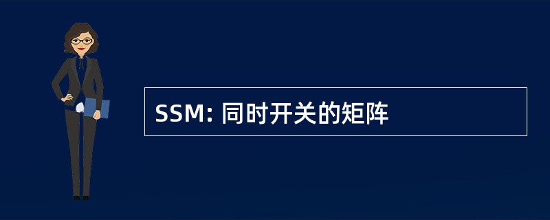 SSM: 同时开关的矩阵