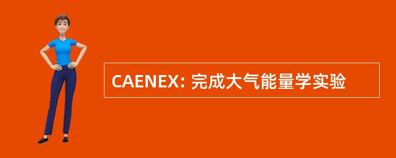 CAENEX: 完成大气能量学实验