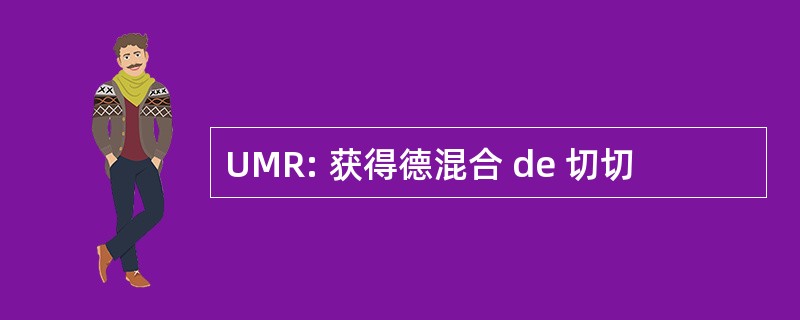 UMR: 获得德混合 de 切切