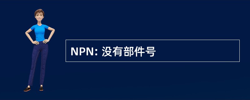 NPN: 没有部件号